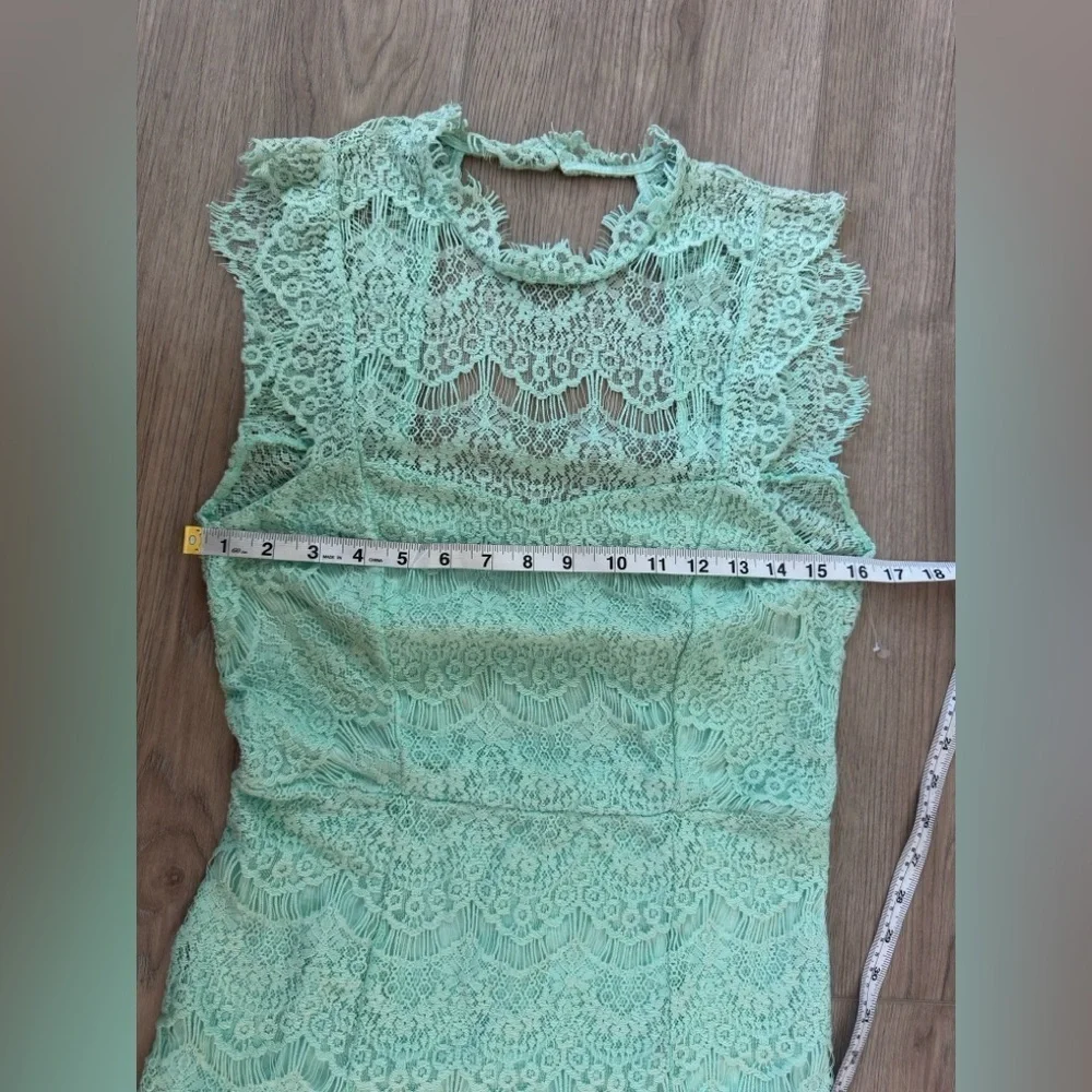 Intimates Free People Mint Lace Backless Dress 👗 - Picture 7 of 11